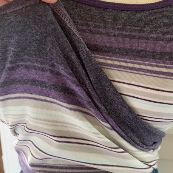 LULULEMON RACERBACK STRIPPED TANK TOP. PURPLE. SIZE 4. EUC. - Picture 7 of 16